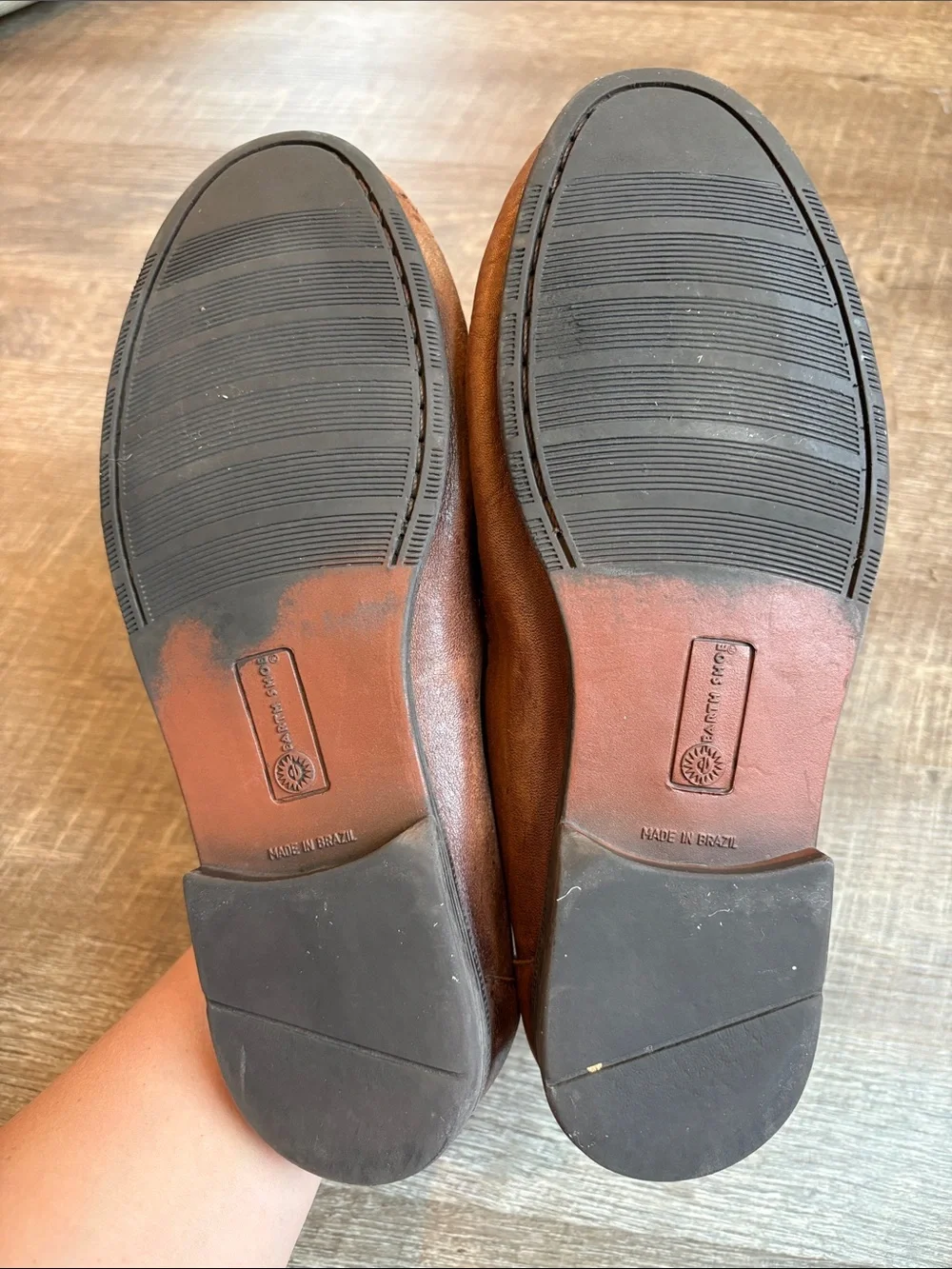 Earth Shoe Dale Leather Woven Loafers Men's 8D Brown Tassel